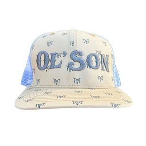 Ol' Son Dale Brisby Unisex Skull Print‎ Yellow Mesh Snapback Cap